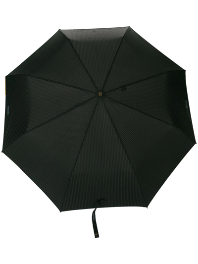 Shop Moschino Pinstripe Umbrella In Black