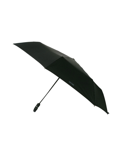 Shop Moschino Pinstripe Umbrella In Black