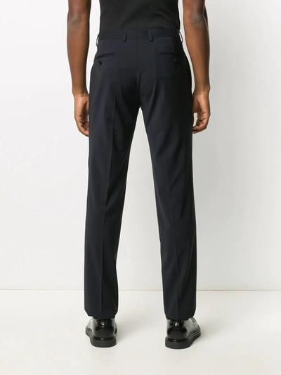 Shop Sandro Tailored Tuxedo Trousers In Blue
