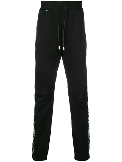 Shop Philipp Plein Logo Band Track Pants In Black