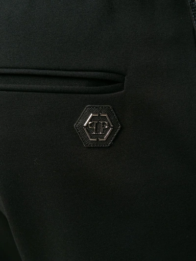 Shop Philipp Plein Logo Band Track Pants In Black