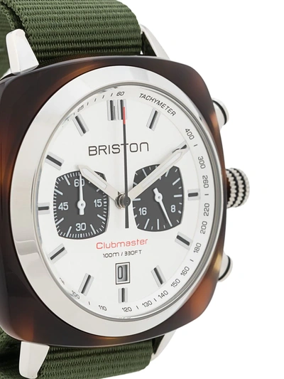 Briston Watches Clubmaster Sport Chrono 42mm In White