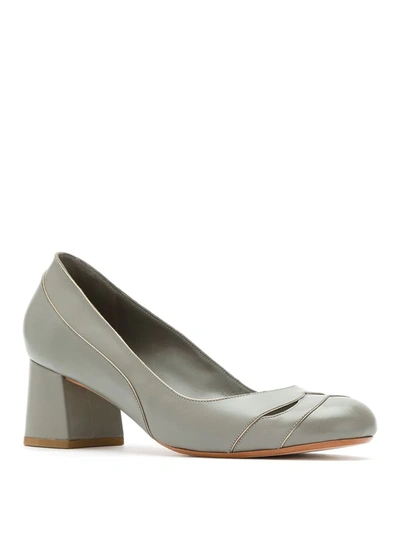 Sarah Chofakian Mid-heel Pumps In Grey