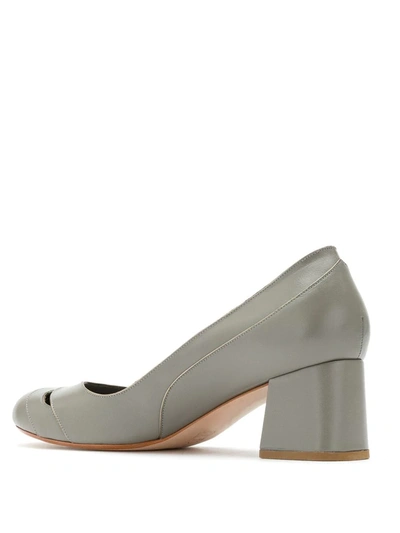 Sarah Chofakian Mid-heel Pumps In Grey