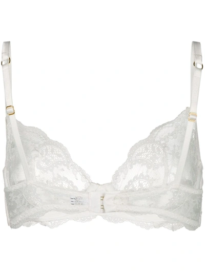 Gilda & Pearl Rita Sheer Leavers Lace Bra In White