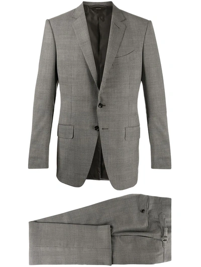 Shop Tom Ford Checked Two-piece Suit In Grey