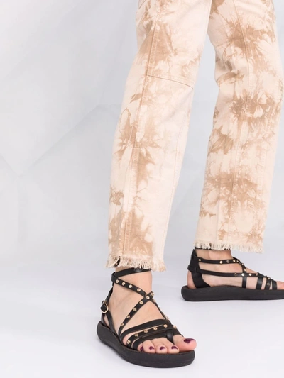 Twinset Tie-dye Effect Pants In Beige In Neutrals