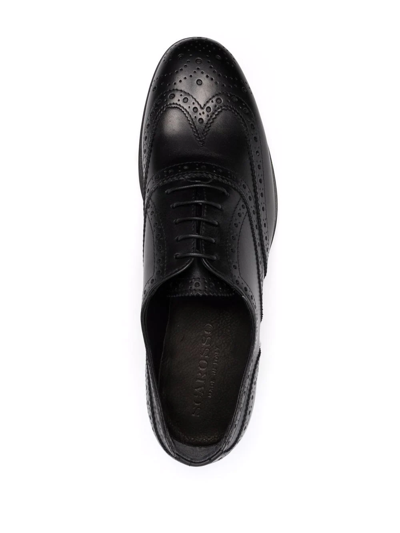 Scarosso Judy Lace-up Leather Brogues In Black