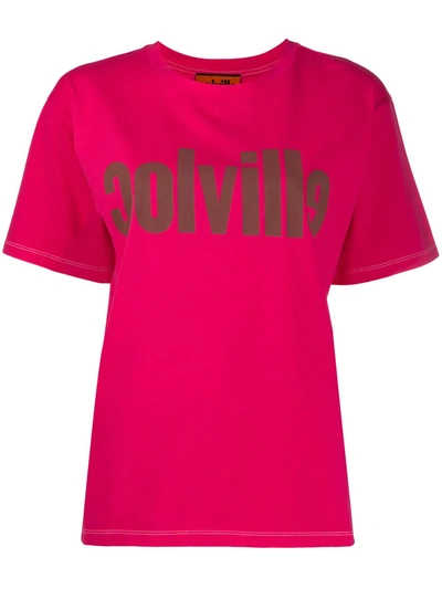 Shop Colville Logo Print Cotton T-shirt In Pink