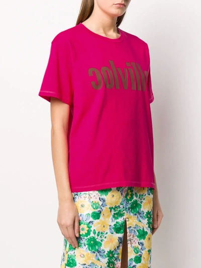 Shop Colville Logo Print Cotton T-shirt In Pink