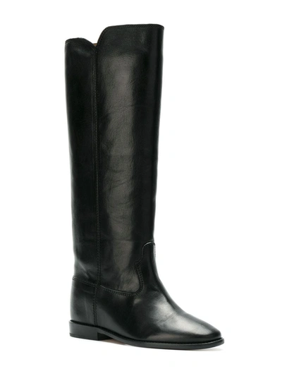 Shop Isabel Marant Calf-high Boots In Black