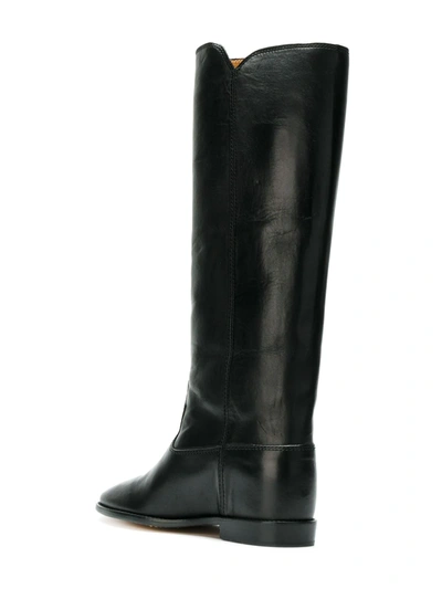 Shop Isabel Marant Calf-high Boots In Black