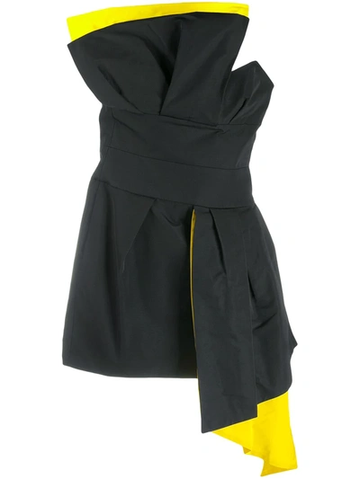 Shop Alexandre Vauthier Contrast Lining Dress In Black