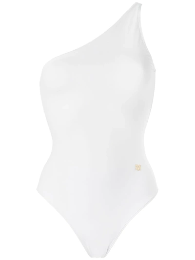 Shop Brigitte One Shoulder Swimsuit In White
