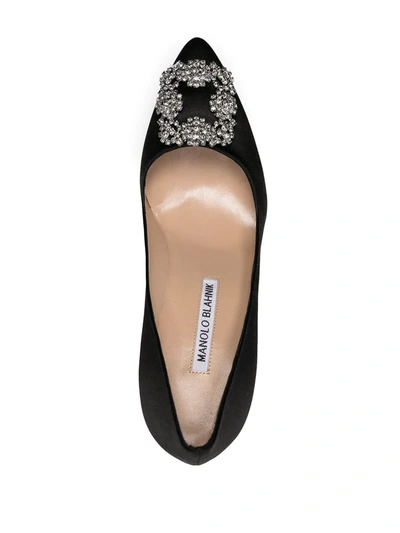 Manolo Blahnik Hangisi 105mm Buckle-embellished Pumps In Black