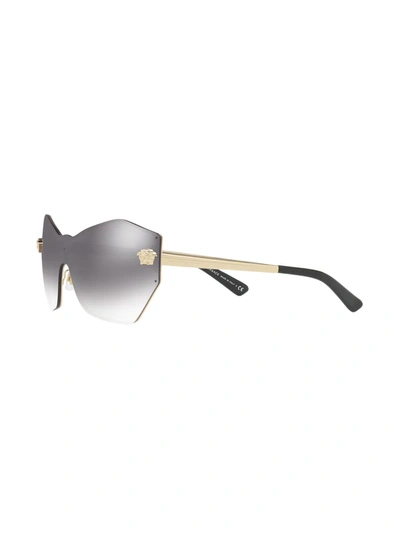 Shop Versace Cat-eye Sunglasses In Gold