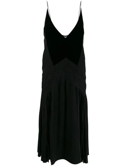 Shop Givenchy Flared Slip Dress In Black