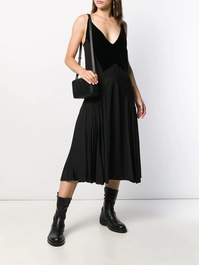 Shop Givenchy Flared Slip Dress In Black