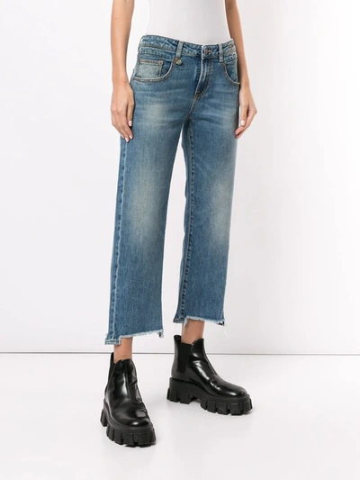 Shop R13 Cropped Straight-leg Jeans In Blue
