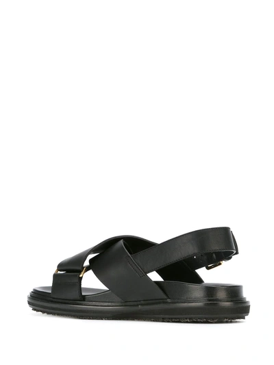 Shop Marni Fussbett Sandals In Black