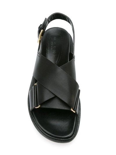 Shop Marni Fussbett Sandals In Black