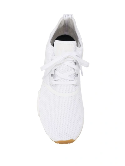 Shop Adidas Originals Nmd R1 "white/gum" Sneakers
