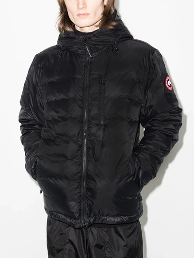 Shop Canada Goose Lodge Quilted Puffer Jacket In 946 Black Shine