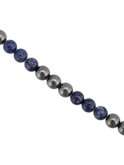 John Hardy Sterling Silver Classic Chain Sodalite & Hematite Beaded Bracelet In Blue