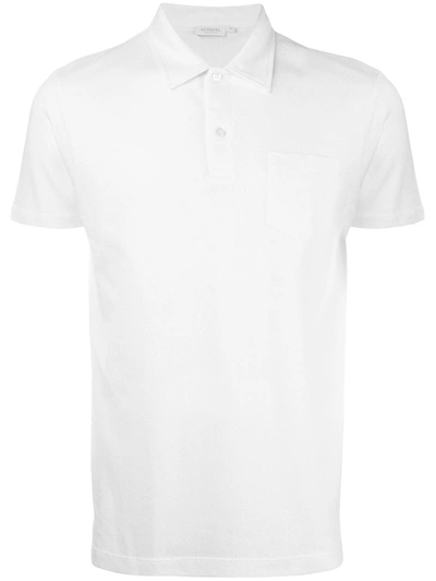 Shop Sunspel Riviera Polo Shirt In White