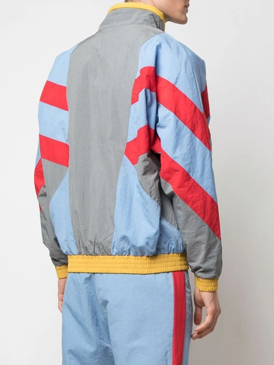 Shop God's Masterful Children Colour Blocked Sport Jacket In Blue