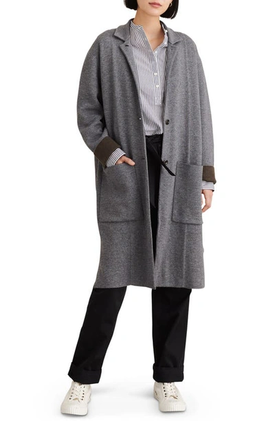 Shop Alex Mill Hall Wool Blend Sweater Coat In Lead