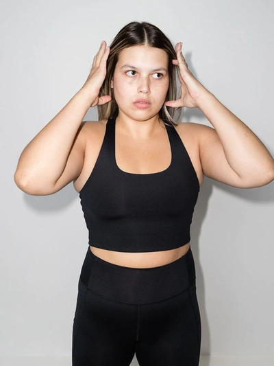 Shop Girlfriend Collective Paloma Firm-support Sports Bra In Black
