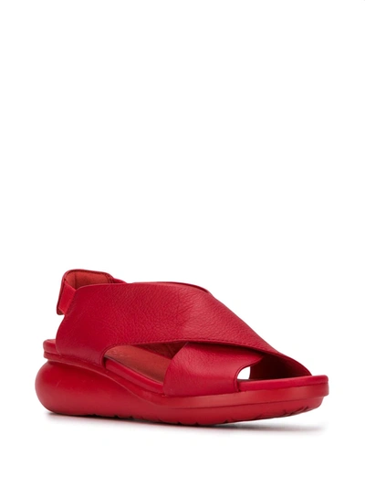 Shop Camper Balloon Crossover Strap Sandals In Red