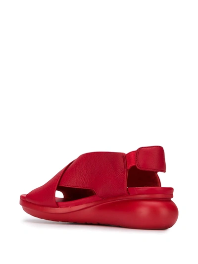 Shop Camper Balloon Crossover Strap Sandals In Red