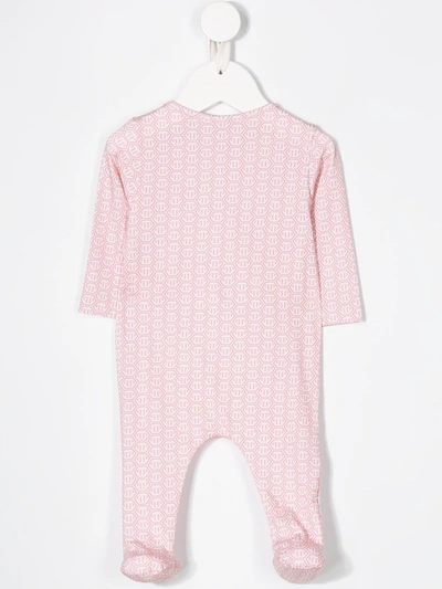 Shop Philipp Plein Monogram-pattern Babygrow Set In Pink