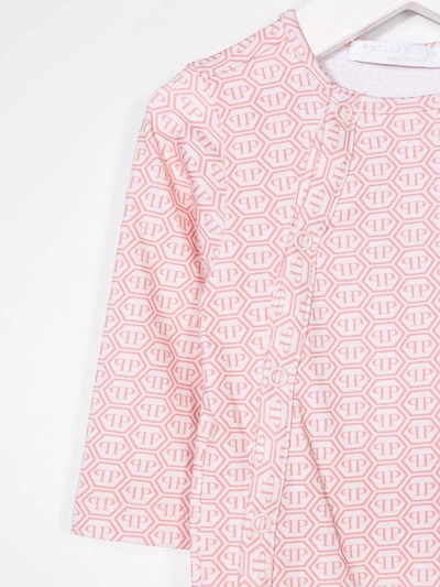 Shop Philipp Plein Monogram-pattern Babygrow Set In Pink