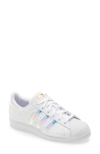 Shop Adidas Originals Superstar Sneaker In White/ Gold/ Core Black