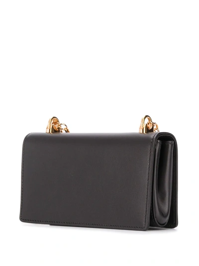 Shop Dolce & Gabbana Dg Girls Leather Phone Bag In Black