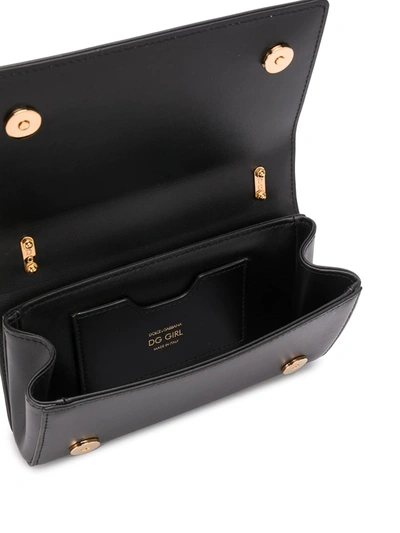 Dolce & Gabbana Dg Girls Leather Phone Bag In Black