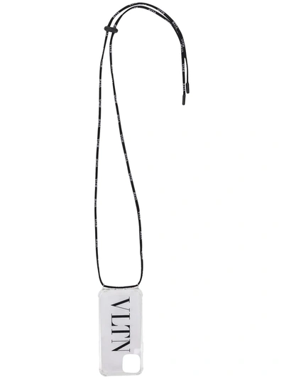 Valentino Vltn Iphone 11 Pro Max Lanyard Case In Neutrals