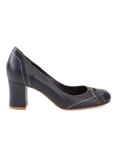 Shop Sarah Chofakian Leather Pumps In Purple