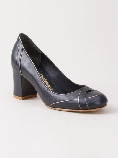 Shop Sarah Chofakian Leather Pumps In Purple