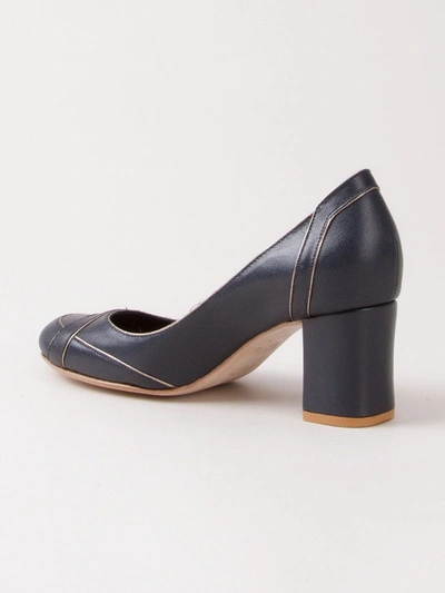 Shop Sarah Chofakian Leather Pumps In Purple