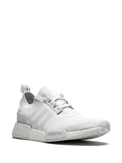 Shop Adidas Originals Nmd_r1 Primeknit Sneakers In White