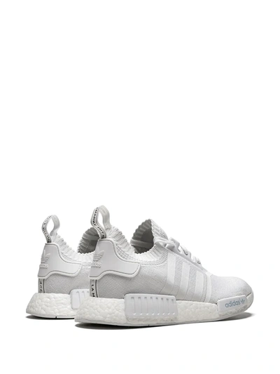 Shop Adidas Originals Nmd_r1 Primeknit Sneakers In White