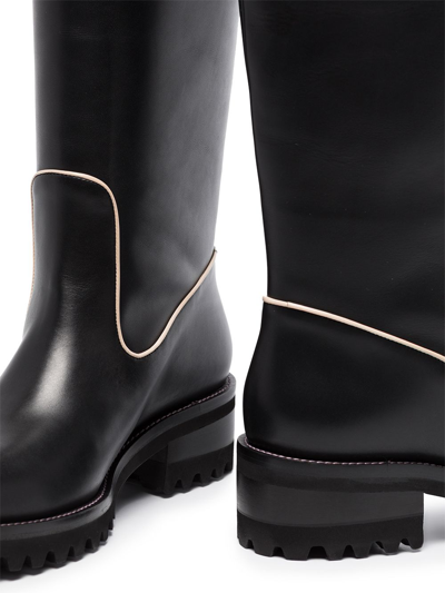 Shop Fabrizio Viti Farrah Knee-high Boots In Schwarz