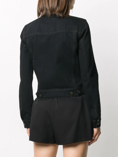 Shop Saint Laurent Classic Denim Jacket In Black