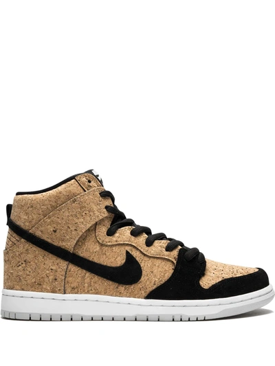 Shop Nike Dunk High Premium Sb "cork" Sneakers In Brown