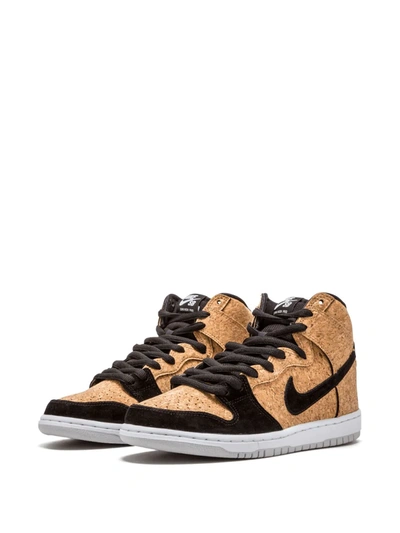 Shop Nike Dunk High Premium Sb "cork" Sneakers In Brown