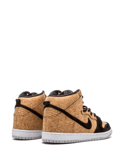 Shop Nike Dunk High Premium Sb "cork" Sneakers In Brown